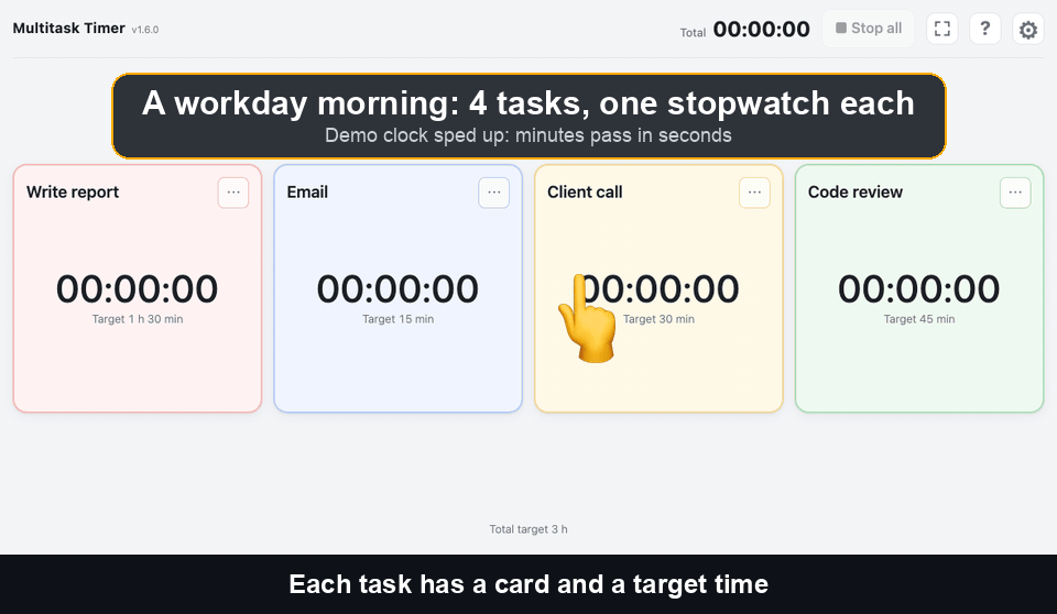 multitask-timer demo